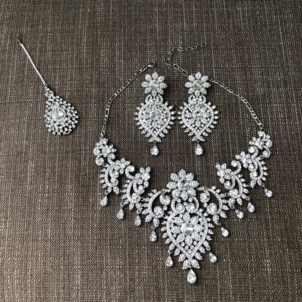 Indian/ Punjabi silver necklace set
